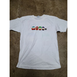 South Park- 1998 Comedy Central RARE - White T-Shirt- Large (057)